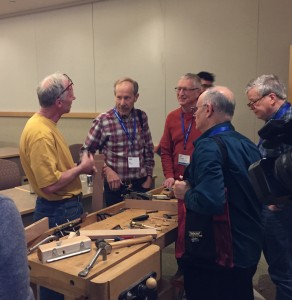 Chatting with attendees after the workshop.